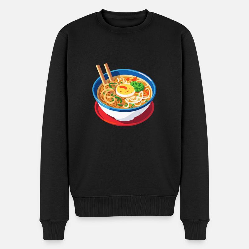 Nudelsuppe Ramen Japanisch - Männer Premium Bio Pullover - Schwarz