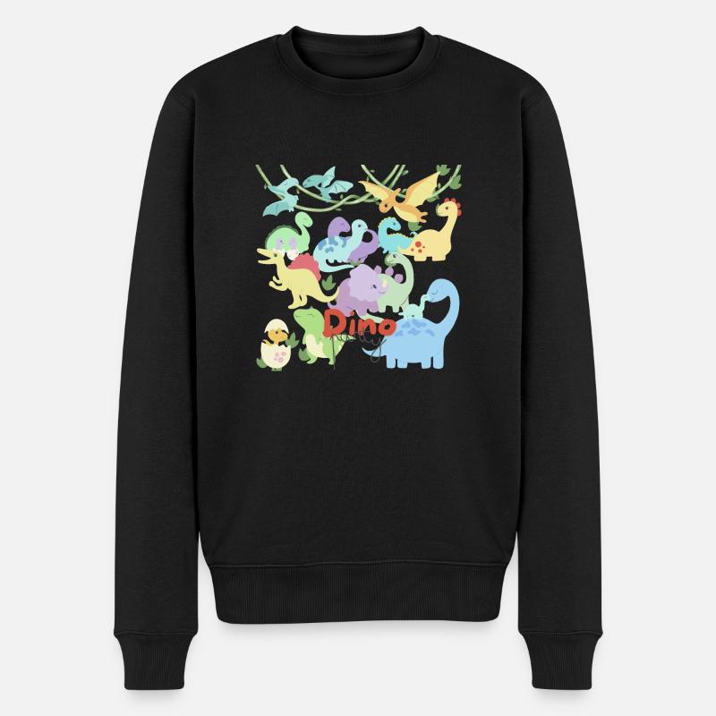 Dino party - Männer Premium Bio Pullover - Schwarz