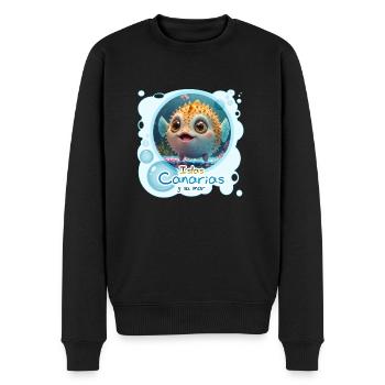 Kugelfisch - Männer Premium Bio Pullover - Schwarz - Vorne - Nico (187cm)