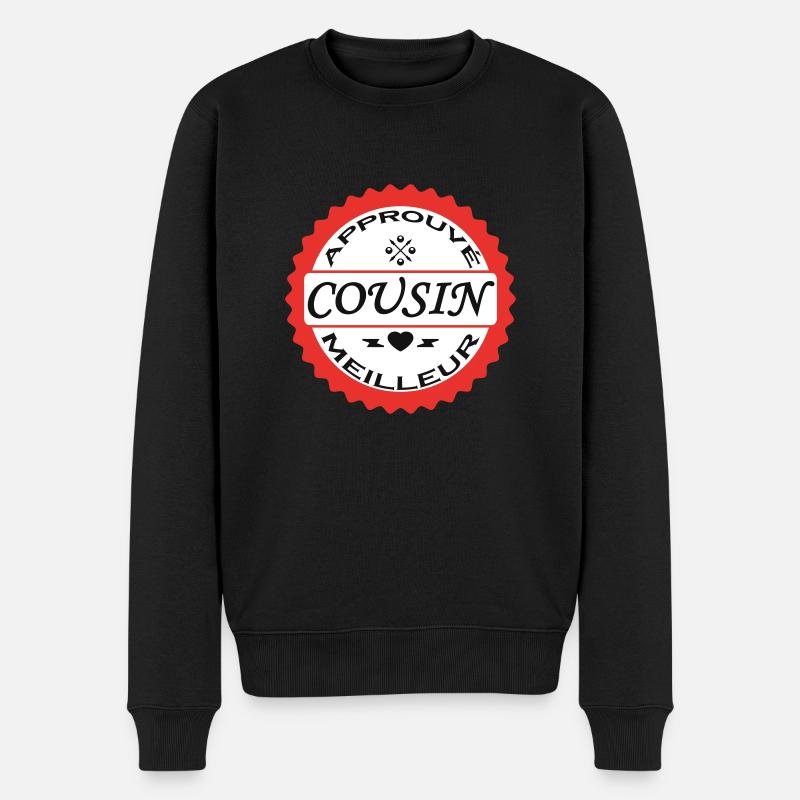 Approuvé meilleur COUSIN - Pull Premium bio Homme - noir
