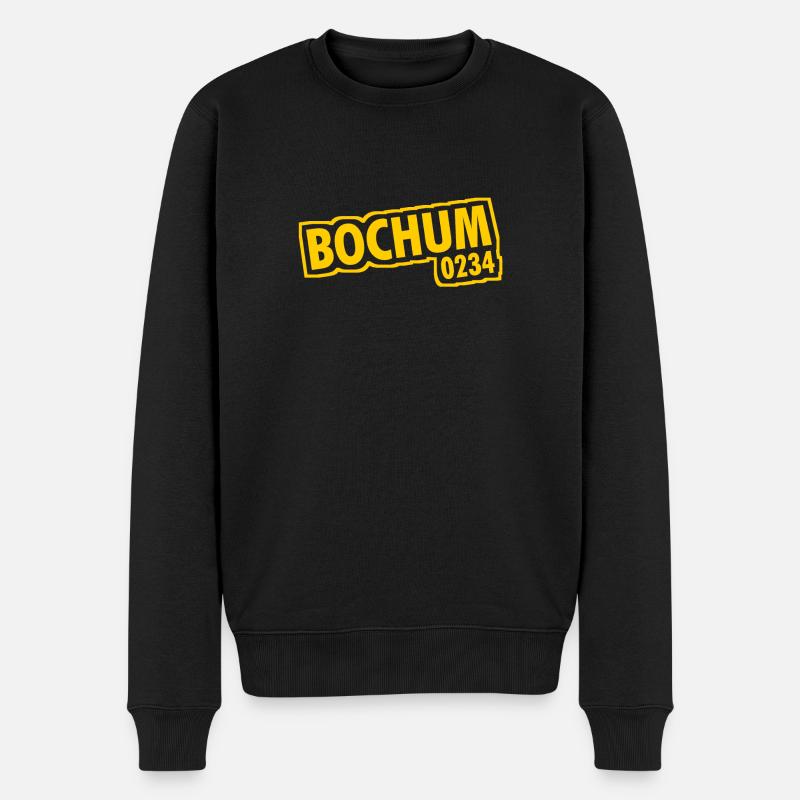 Bochum - 0234 - Vorwahl - NRW - Ruhrpott - Männer Premium Bio Pullover - Schwarz