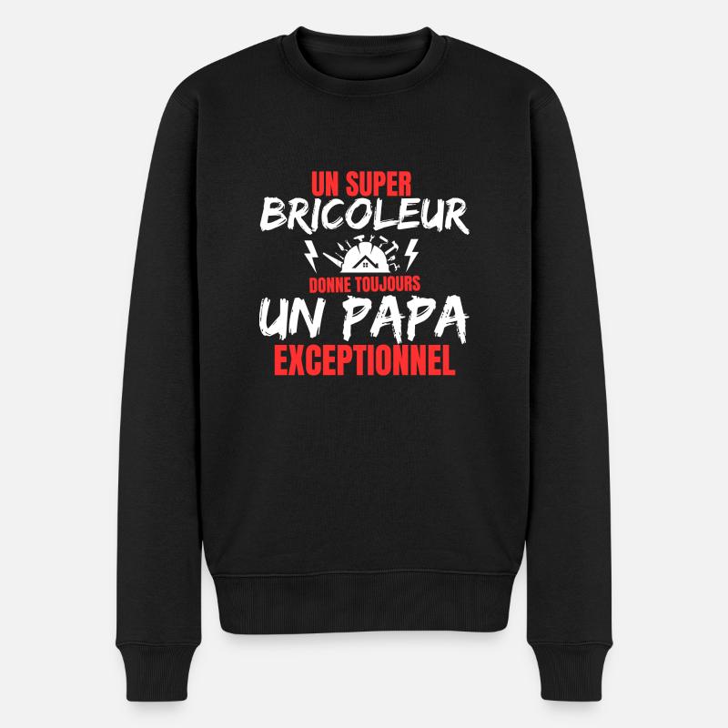 PAPA BRICOLEUR - Pull Premium bio Homme - noir