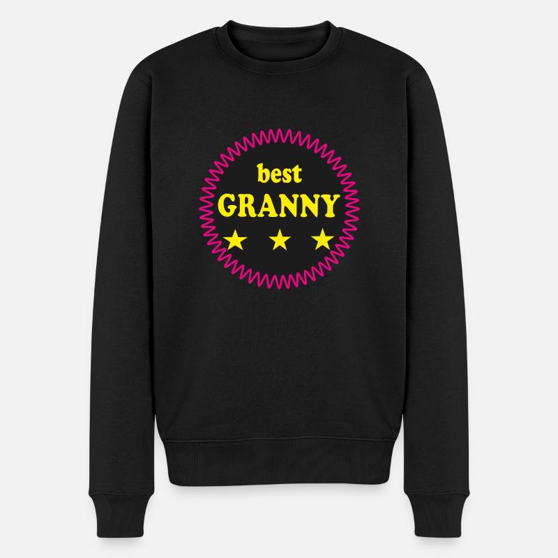 BESTE OMA - Männer Premium Bio Pullover - Schwarz