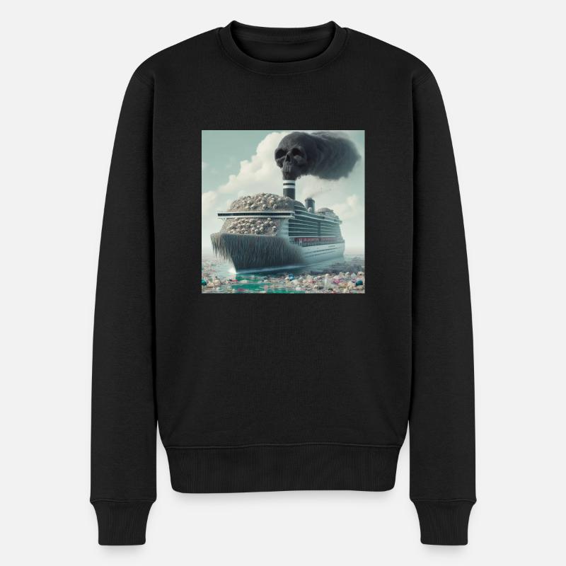 Schiffreisen Umweltschutz - Männer Premium Bio Pullover - Schwarz