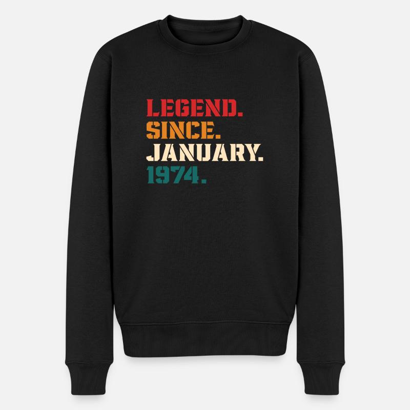 Legend Since January 1974 - Pull Premium bio Homme - noir