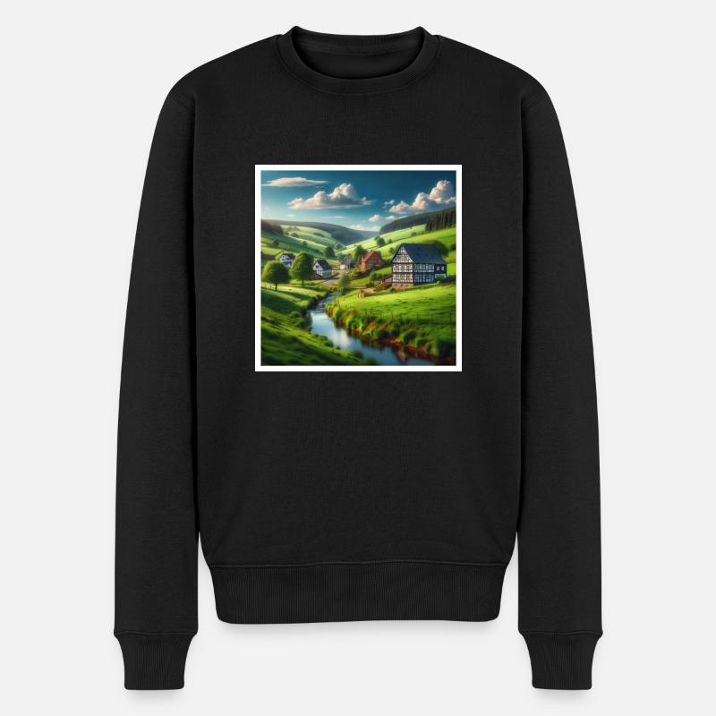 Typisch Sauerland - Männer Premium Bio Pullover - Schwarz