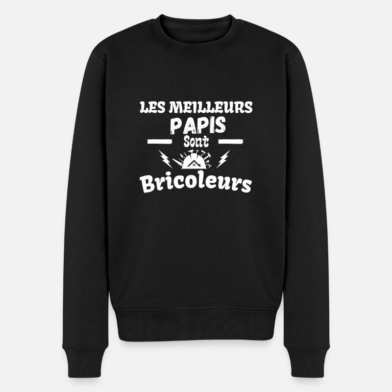 OPA-BRECHER - Männer Premium Bio Pullover - Schwarz