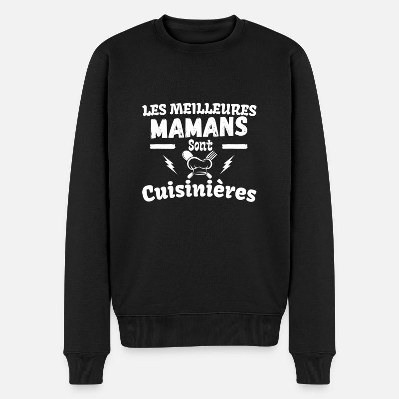 MAMAN CUISINIERE - Pull Premium bio Homme - noir