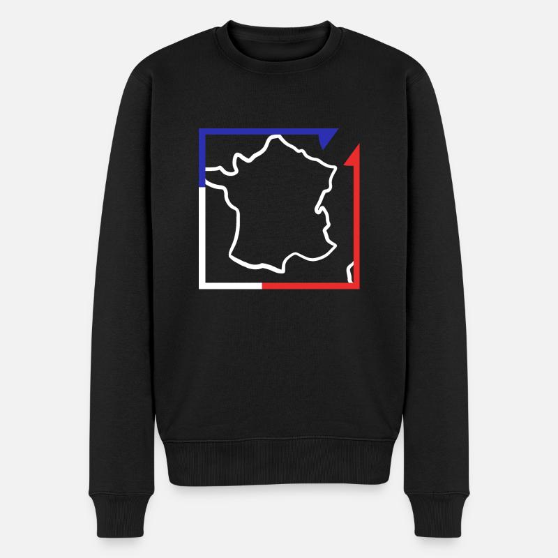 France bleu blanc rouge - Pull Premium bio Homme - noir