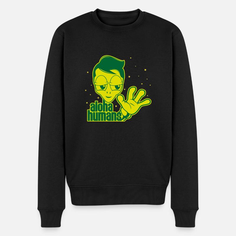 Extraterrestre extraterrestre Ausserirdische Aloha Humains - Pull Premium bio Homme - noir