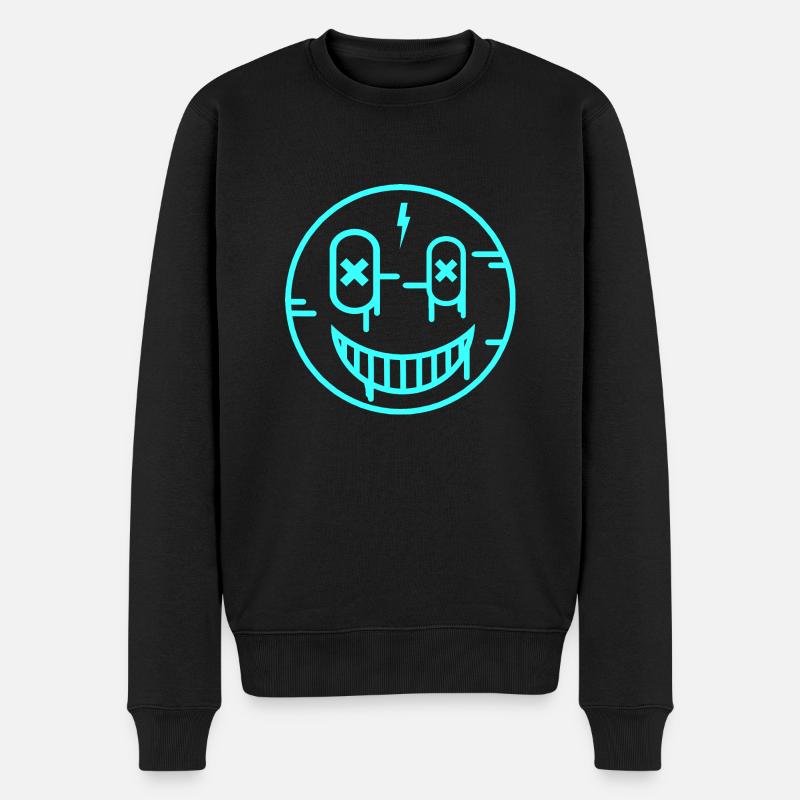 Smiling light - Männer Premium Bio Pullover - Schwarz