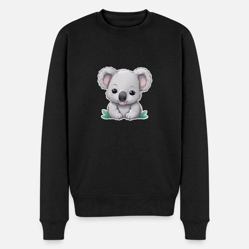 BABY KOALA 5 - Männer Premium Bio Pullover - Schwarz
