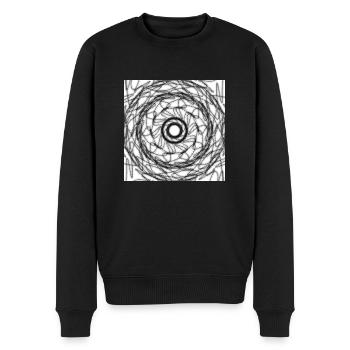 Black and white geometric design - Men's Premium Organic Jumper - black - Front - Nico (187cm)