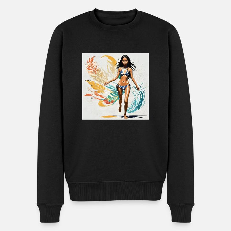 Surfeuse hawaïenne - Pull Premium bio Homme - noir