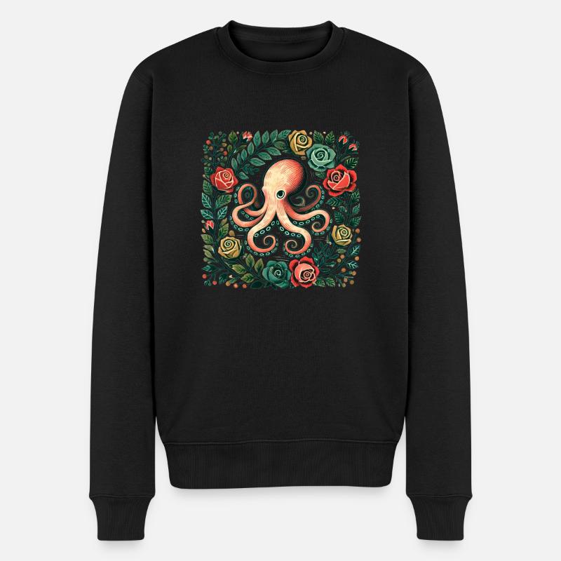 Pieuvre - Pull Premium bio Homme - noir
