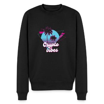 Crypto Summer: The Heat is On - Men's Premium Organic Jumper - black - Front - Nico (187cm)
