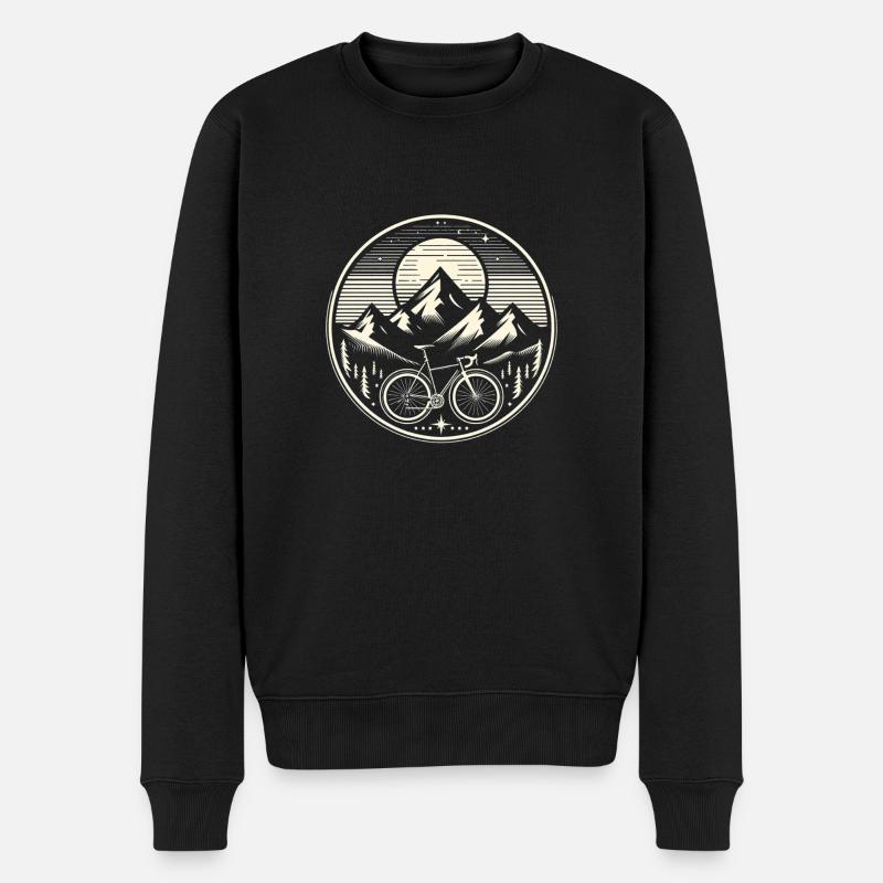 Fahrrad - Männer Premium Bio Pullover - Schwarz