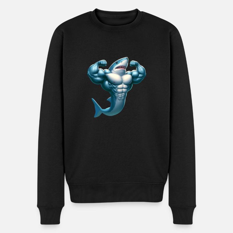 Requin génial - Pull Premium bio Homme - noir