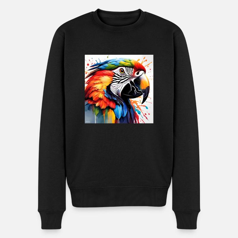 Couleur perroquet - Pull Premium bio Homme - noir