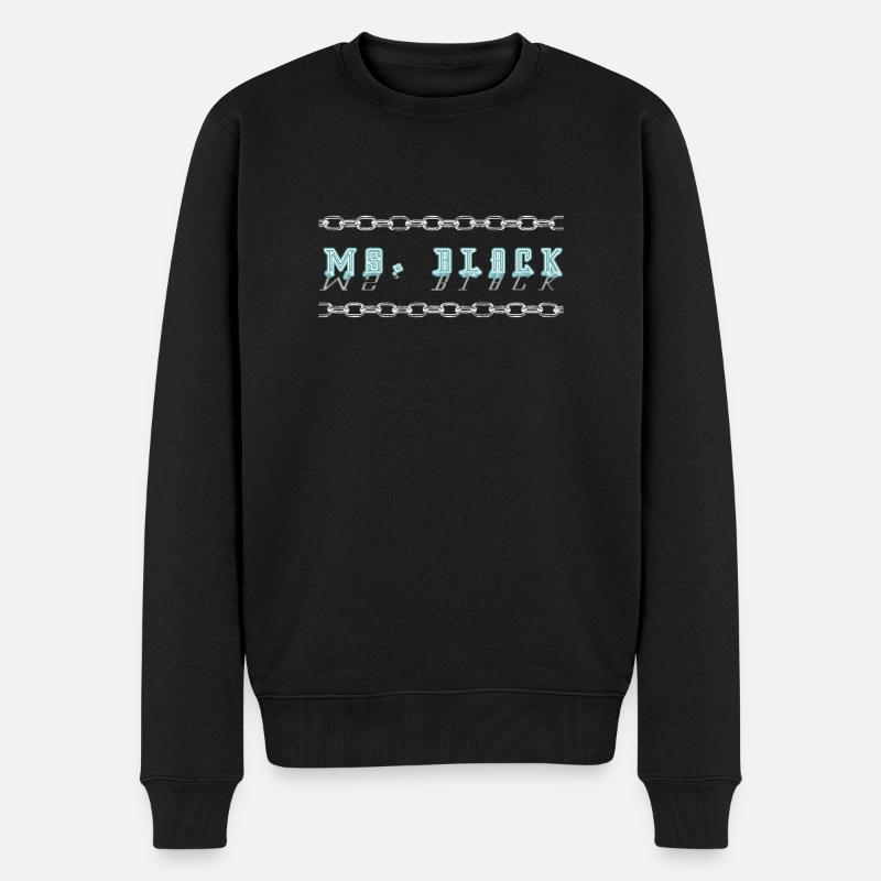 Police du logo Ms. Black - Pull Premium bio Homme - noir