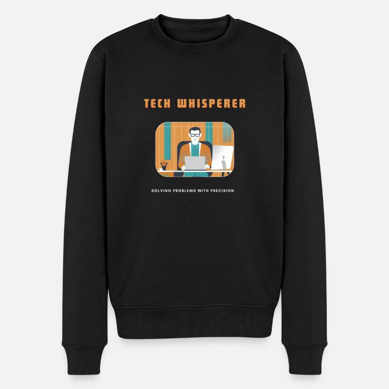 Tech Whisperer Solving Problems - Men's Premium Organic Jumper - black
