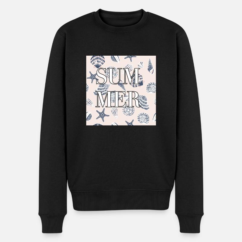 Sommer - Männer Premium Bio Pullover - Schwarz