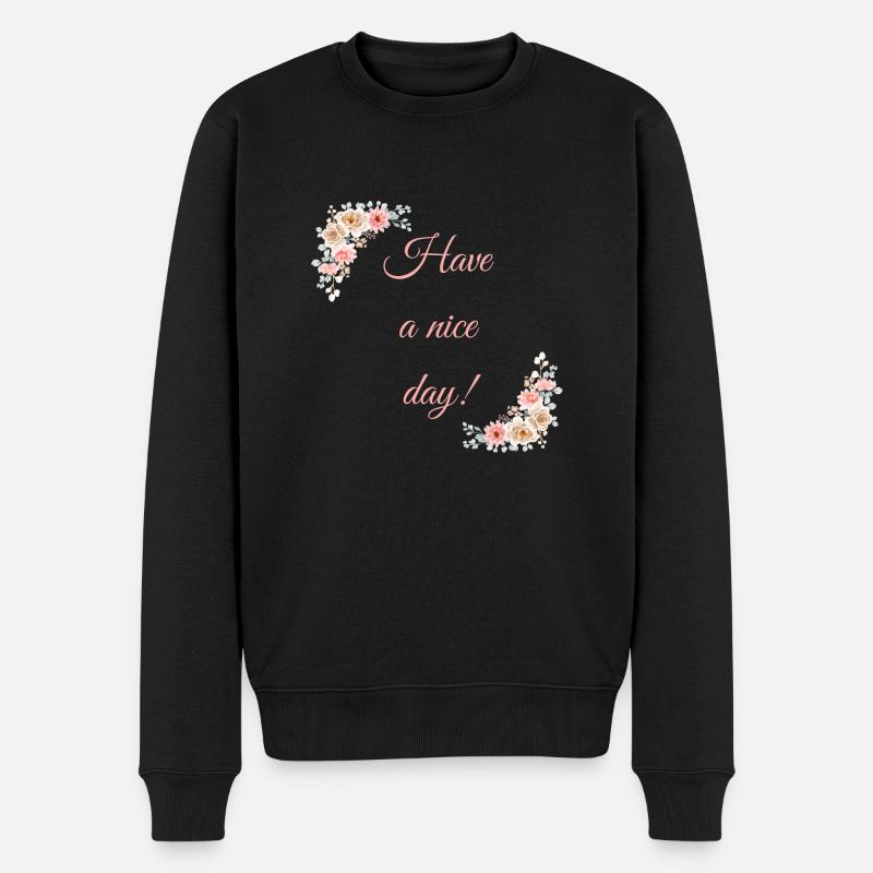 Schönen Tag! - Männer Premium Bio Pullover - Schwarz