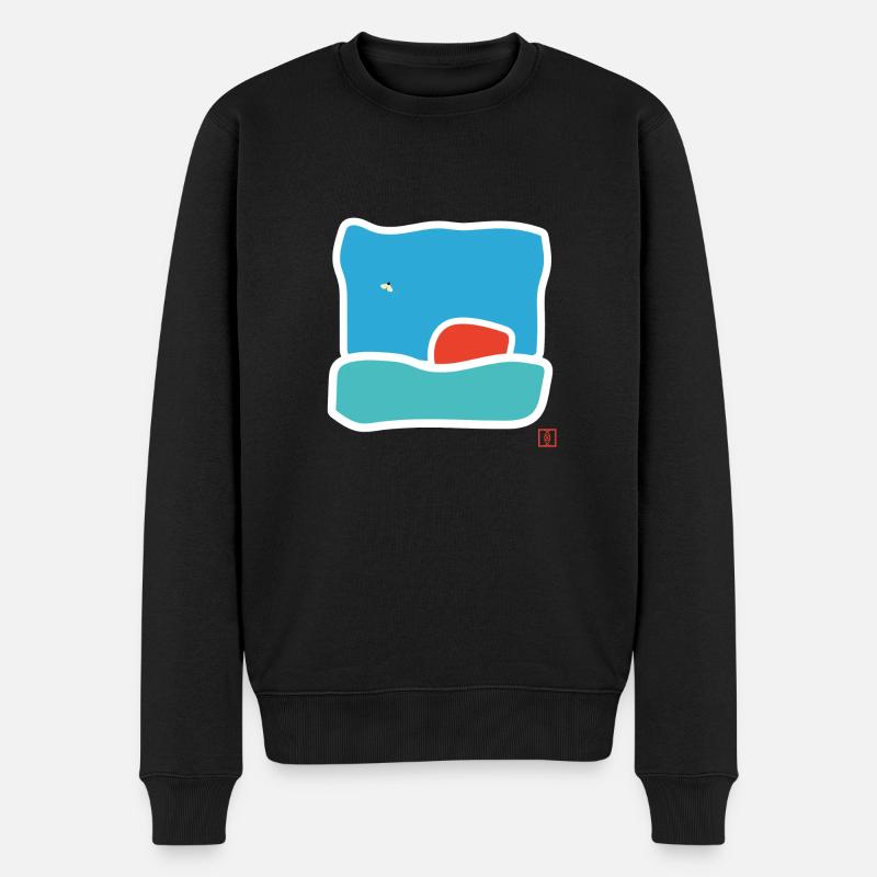 Mücke - Männer Premium Bio Pullover - Schwarz