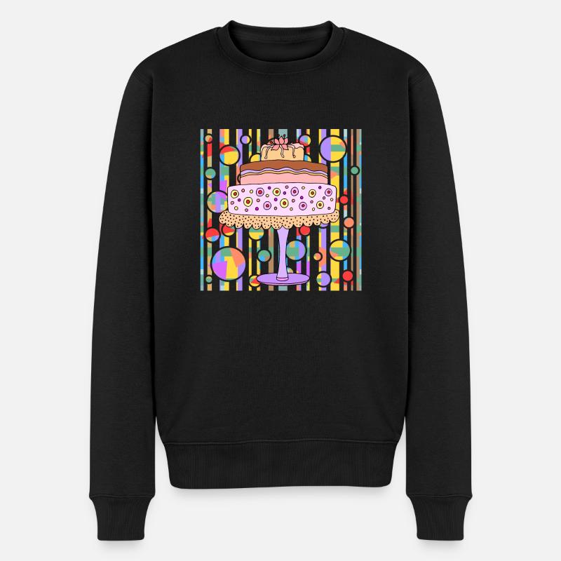 Kuchen - Männer Premium Bio Pullover - Schwarz