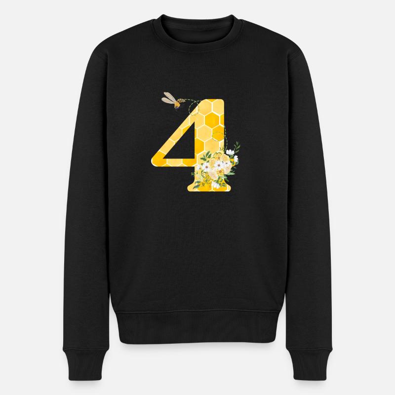4e anniversaire abeille - Pull Premium bio Homme - noir