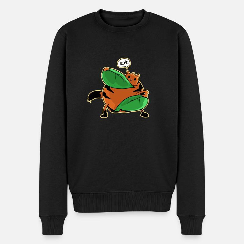Roar 2 - Männer Premium Bio Pullover - Schwarz