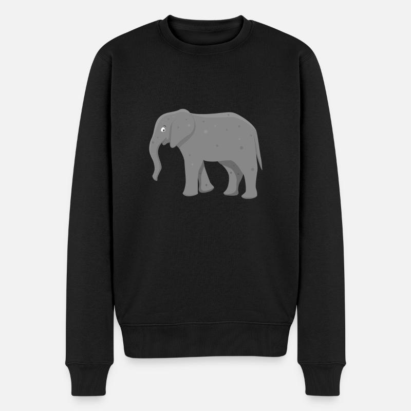 Éléphant d’afrique - Pull Premium bio Homme - noir