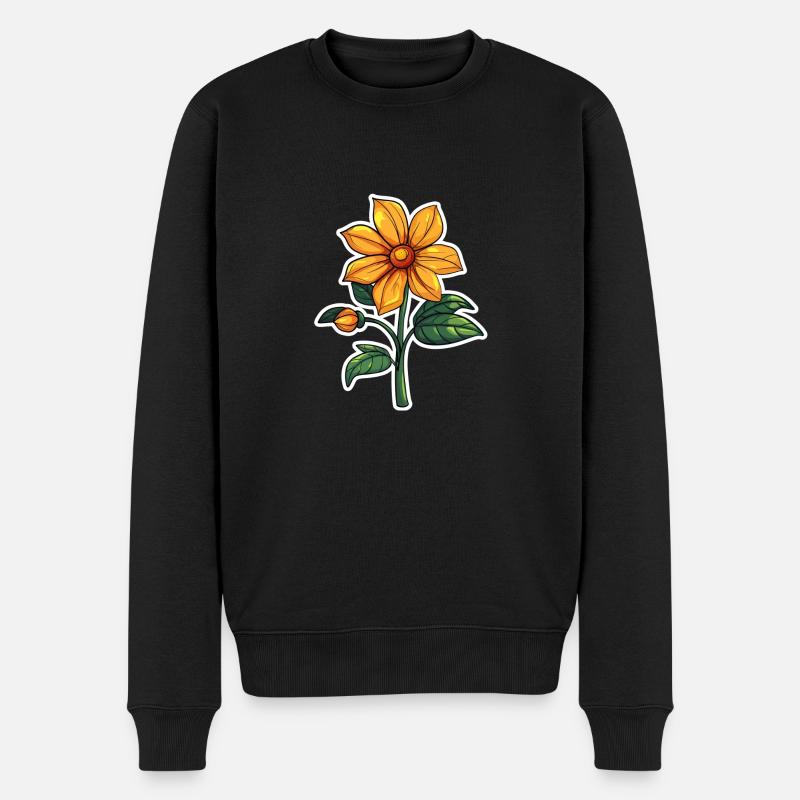 Fleurs - Pull Premium bio Homme - noir
