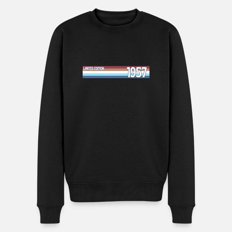 Retro 1957 Limitierte Auflage - Männer Premium Bio Pullover - Schwarz