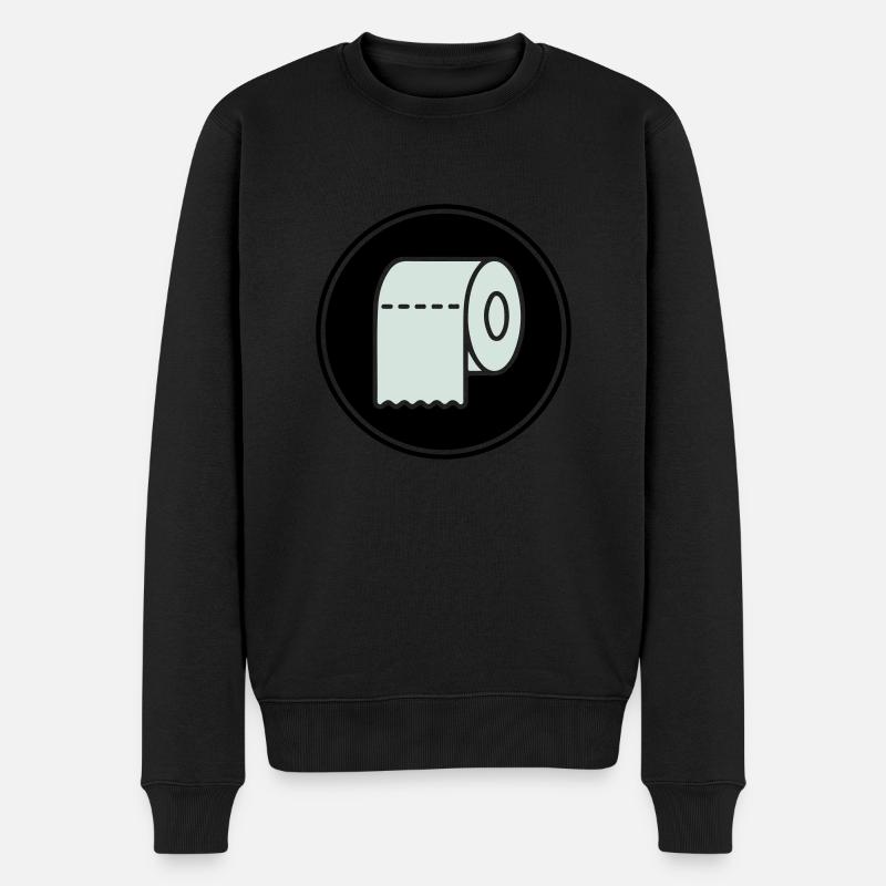 toilettenpapier klopapier icon - Männer Premium Bio Pullover - Schwarz