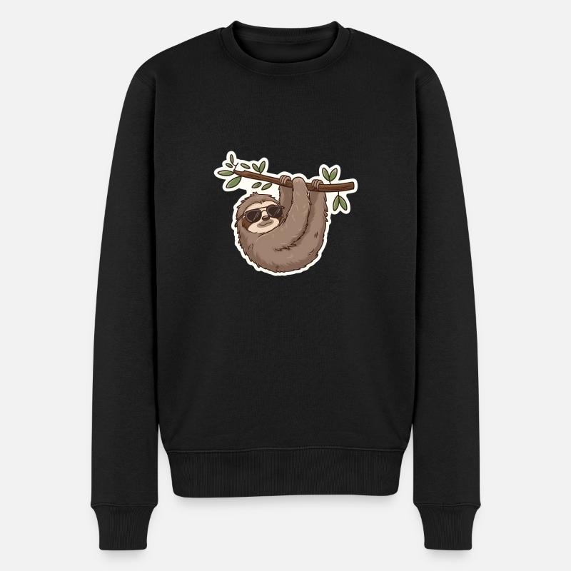Sloth Relax Chill Nap sleep - Pull Premium bio Homme - noir