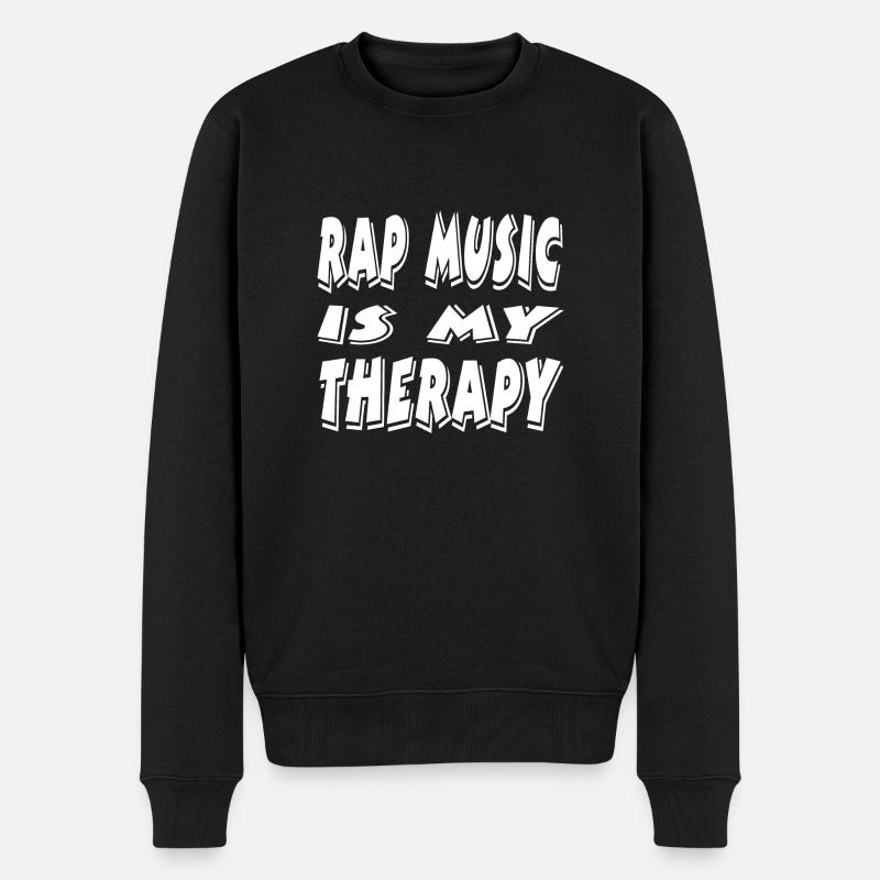 Musik - Männer Premium Bio Pullover - Schwarz