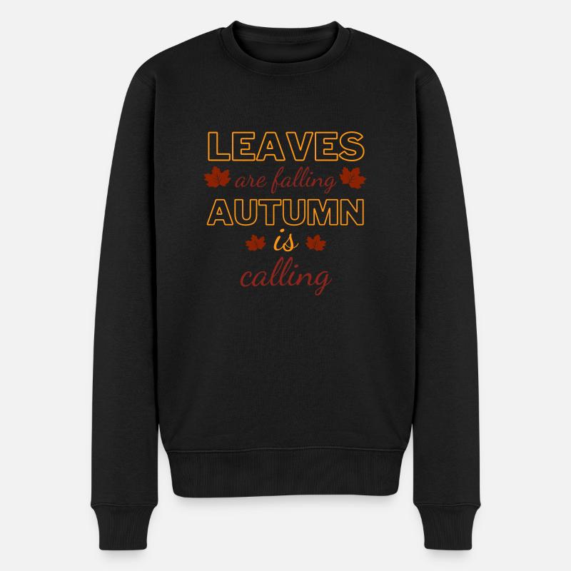 Autumn is callin - Männer Premium Bio Pullover - Schwarz