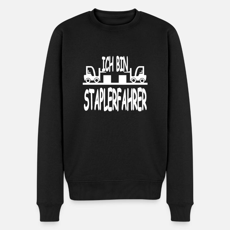 Gabelstapler - Männer Premium Bio Pullover - Schwarz