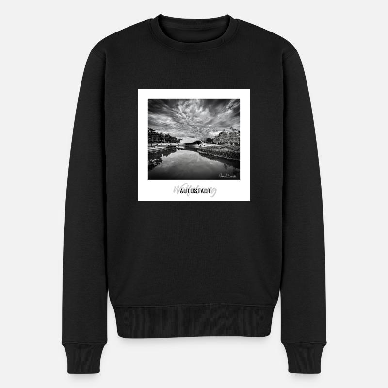 Wolfsburg Pavillon - Männer Premium Bio Pullover - Schwarz