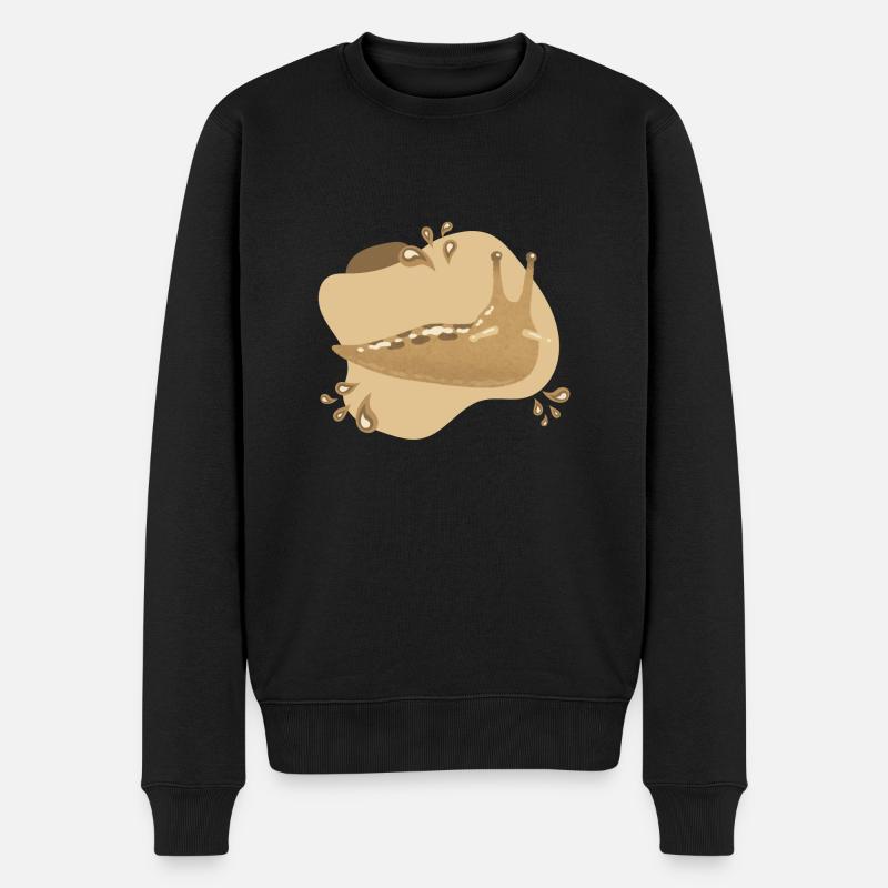 Nacktschnecke - Männer Premium Bio Pullover - Schwarz