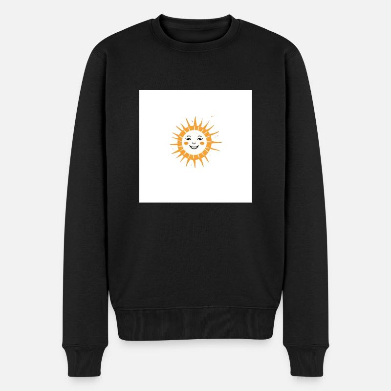 Sonne - Männer Premium Bio Pullover - Schwarz