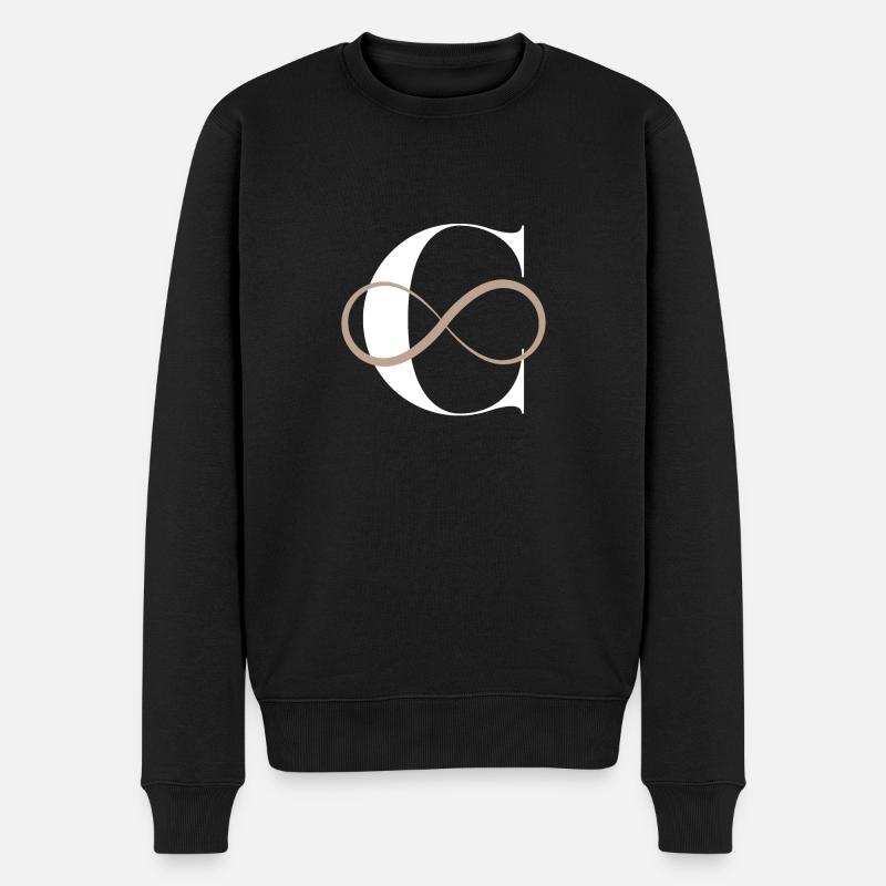 Lettre c infinie - Pull Premium bio Homme - noir