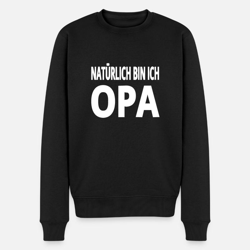 Opa - Männer Premium Bio Pullover - Schwarz