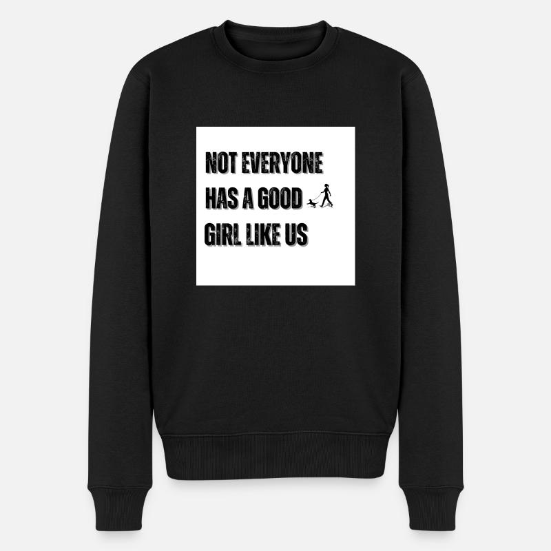 Gutes Mädchen - Männer Premium Bio Pullover - Schwarz