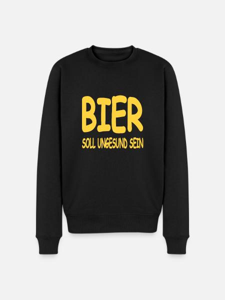Bier - Männer Premium Bio Pullover - Schwarz