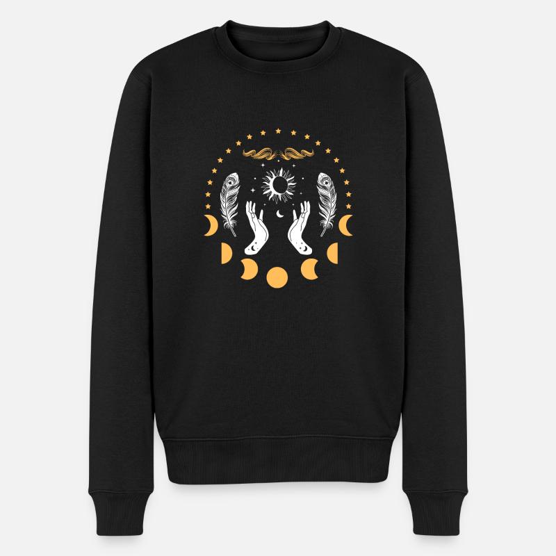Mains Wicca - Amulette de sorcière - Pull Premium bio Homme - noir