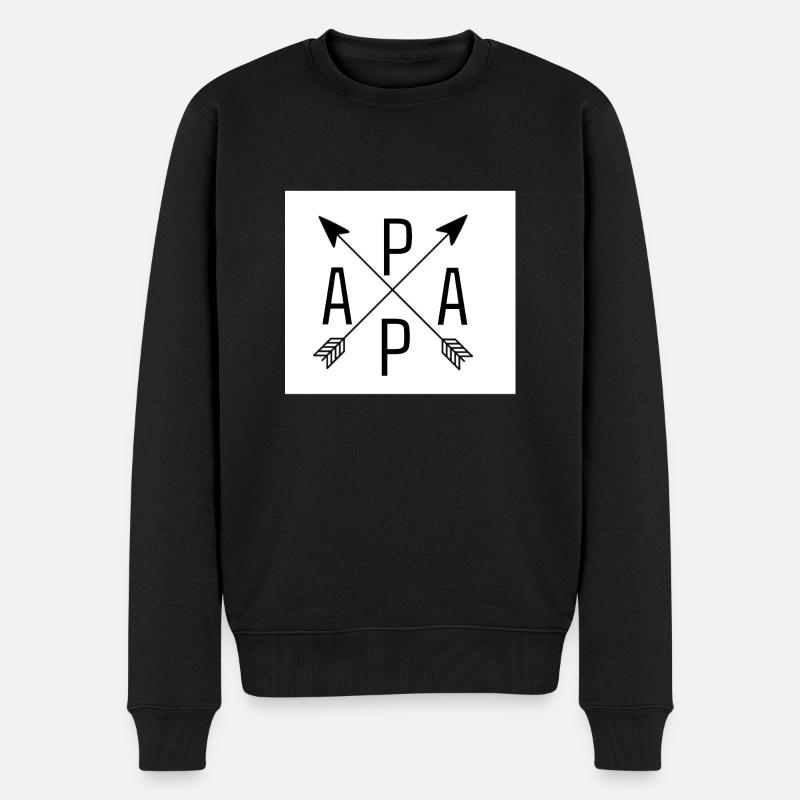 PAPA - Männer Premium Bio Pullover - Schwarz