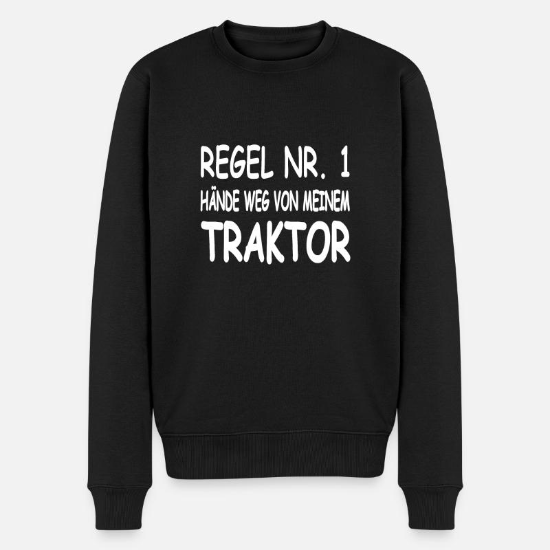 Traktor - Männer Premium Bio Pullover - Schwarz