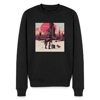 Limbo Last Soldier - Men's Premium Organic Jumper - black - Front - Nico (187cm)